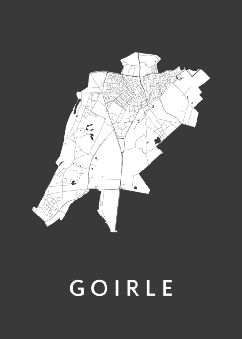 Goirle Black Stadskaart Poster Kopen