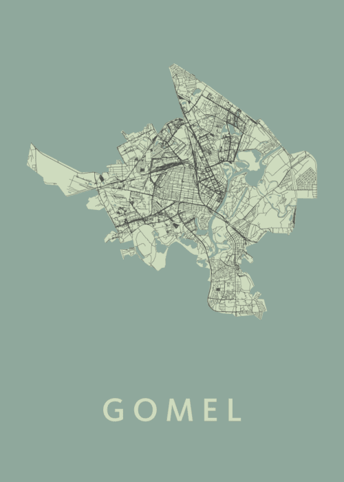 Gomel Olive Stadskaart Poster Kopen