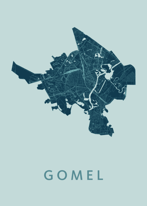 Gomel Mint Stadskaart Poster Kopen
