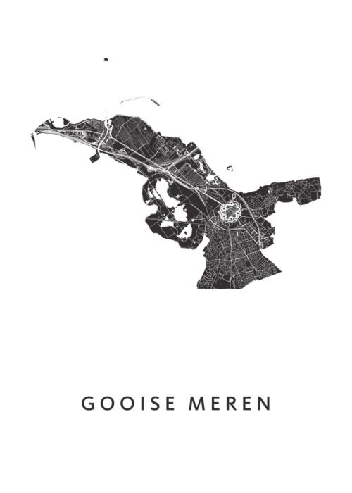 Gooise Meren Gemeentekaart Regiokaart Poster