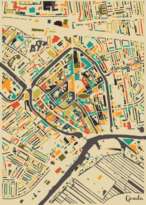 Gouda Stadskaart Poster Kopen