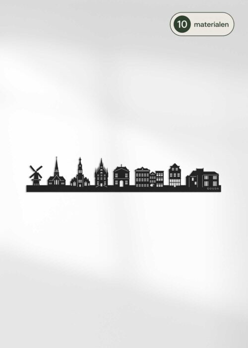 Houten Skyline Gouda kopen | Duurzaam hout – Kunst in Kaart