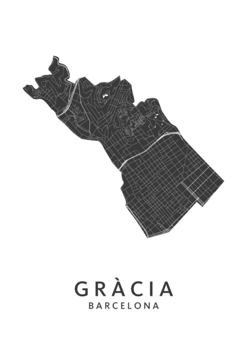 Gràcia Wijkkaart Barcelona