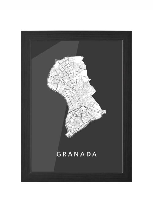 Granada Black Ingelijst in Zwart lijst Kopen | Kunst in Kaart