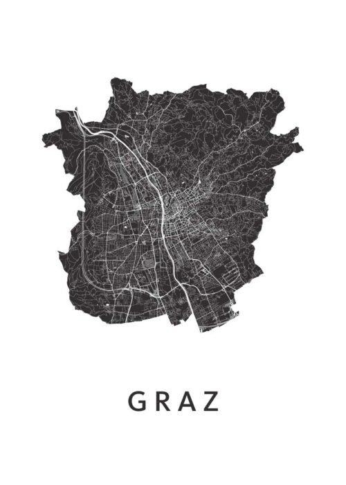 Graz Stadskaart Poster Kopen