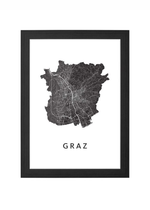 Graz Ingelijst in Zwart lijst Kopen | Kunst in Kaart