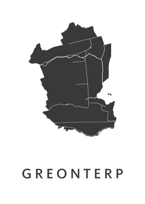 Greonterp White Stadskaart Poster Kopen