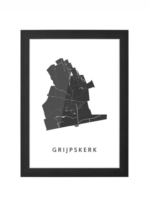 Grijpskerk Ingelijst in Zwart lijst Kopen | Kunst in Kaart