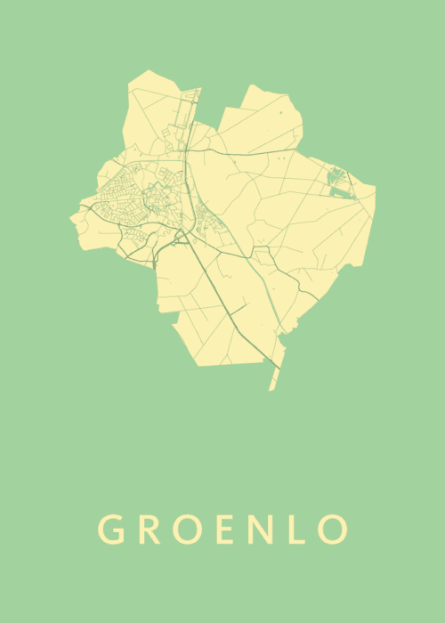 Groenlo Spring Stadskaart Poster Kopen