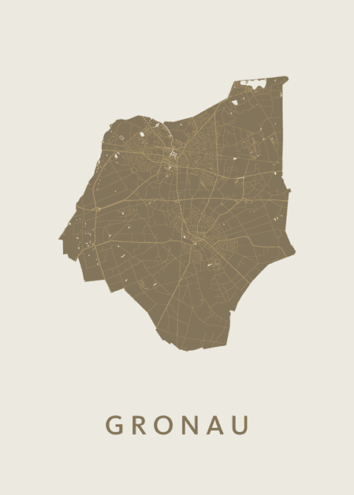 Gronau Gold Stadskaart Poster Kopen
