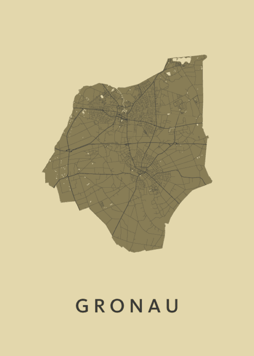 Gronau GoldenRod Stadskaart Poster Kopen