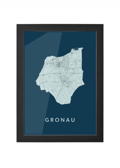 Gronau Navy Ingelijst in Zwart lijst Kopen | Kunst in Kaart