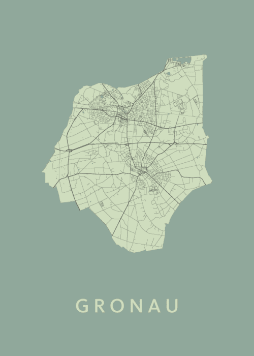 Gronau Olive Stadskaart Poster Kopen