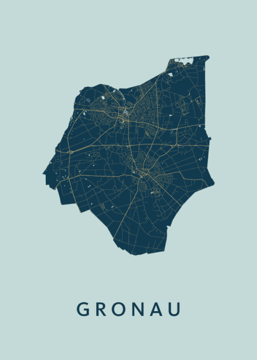 Gronau Prussian Stadskaart Poster Kopen