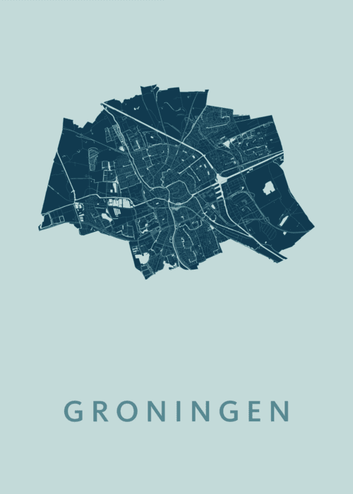 Groningen Mint Stadskaart Poster Kopen