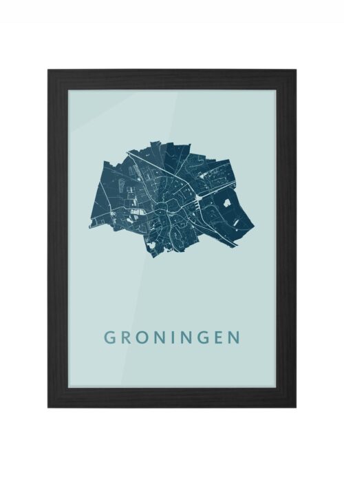 Groningen Mint Ingelijst in Zwart lijst Kopen | Kunst in Kaart