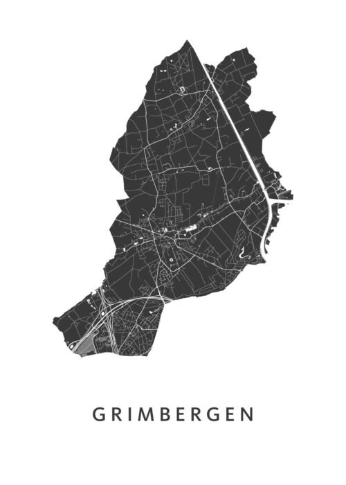 Grimbergen Stadskaart Poster Kopen
