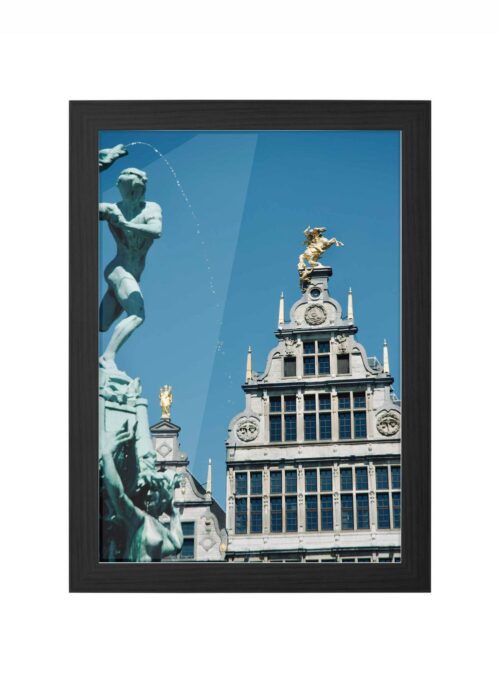 grote markt ii fotografie poster ingelijst in zwarte lijst