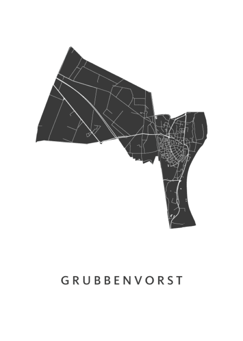 Grubbenvorst Stadskaart Poster Kopen