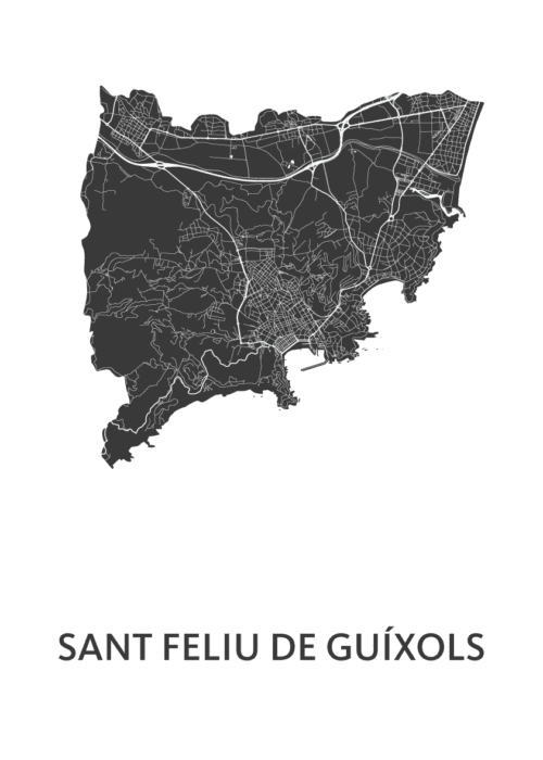 Sant Feliu de Guíxols Stadskaart Poster Kopen