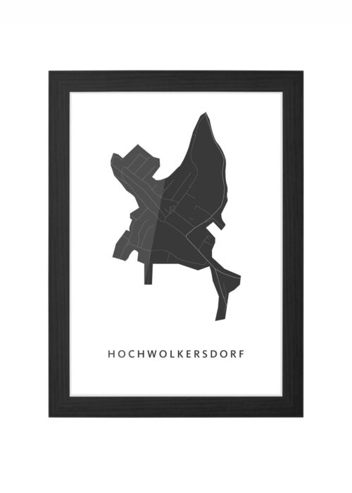 Hochwolkersdorf Ingelijst in Zwart lijst Kopen | Kunst in Kaart