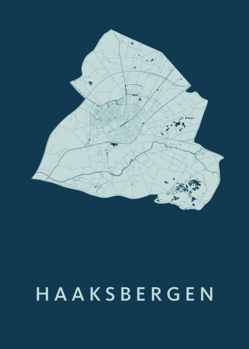 Haaksbergen Stadskaart poster Feldgrau