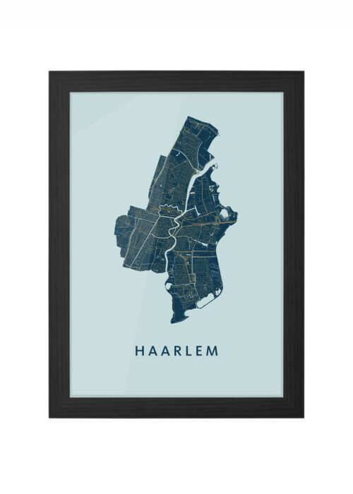 Haarlem Prussian Ingelijst in Zwart lijst Kopen | Kunst in Kaart
