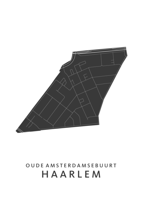 Haarlem - Oude Amsterdamsebuurt wijkkaart Amsterdam poster