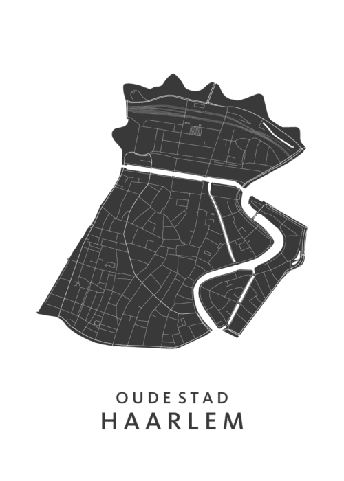 Oude stad Wijkkaart Haarlem