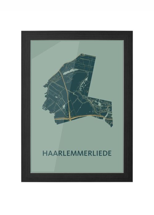 Haarlemmerliede Amazon Ingelijst in Zwart lijst Kopen | Kunst in Kaart