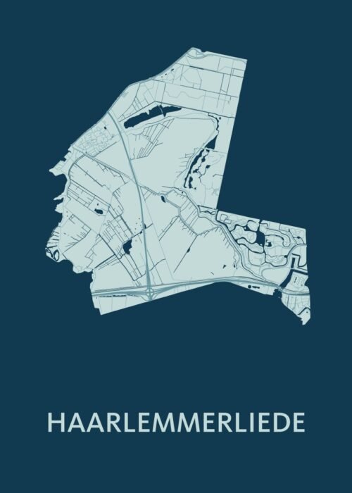 Haarlemmerliede Feldgrau Stadskaart Poster Kopen