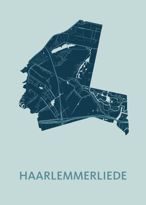 Haarlemmerliede Mint Stadskaart Poster Kopen