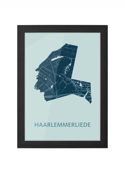 Haarlemmerliede Mint Ingelijst in Zwart lijst Kopen | Kunst in Kaart