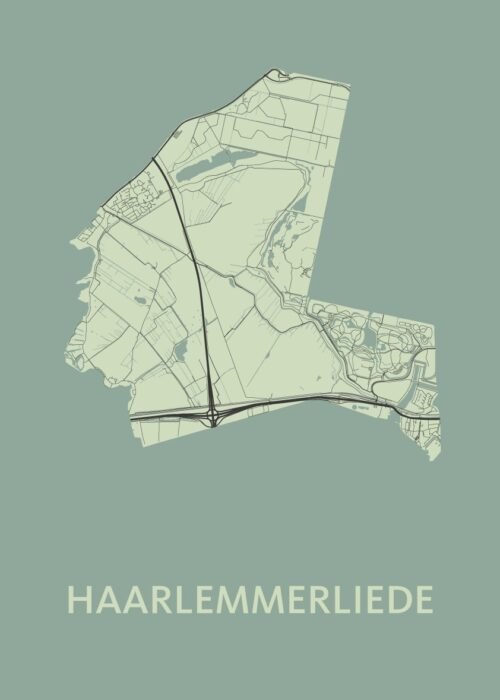 Haarlemmerliede Olive Stadskaart Poster Kopen