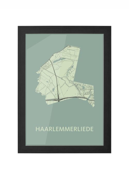 Haarlemmerliede Olive Ingelijst in Zwart lijst Kopen | Kunst in Kaart