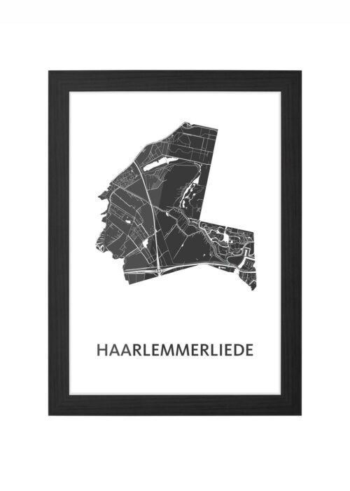 Haarlemmerliede White Ingelijst in Zwart lijst Kopen | Kunst in Kaart