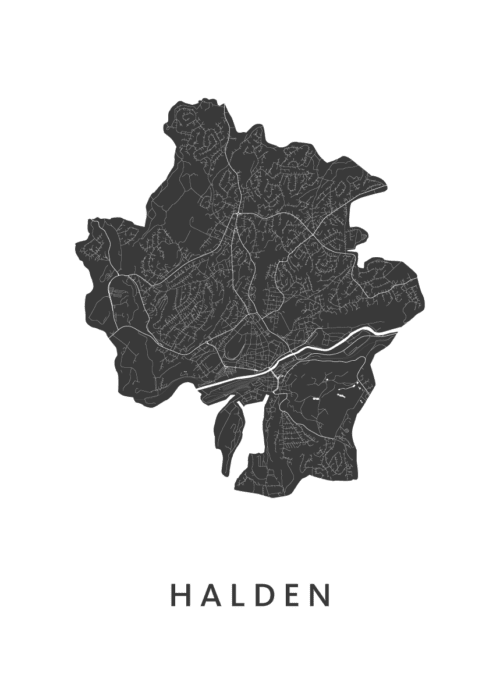Halden Stadskaart Poster Kopen