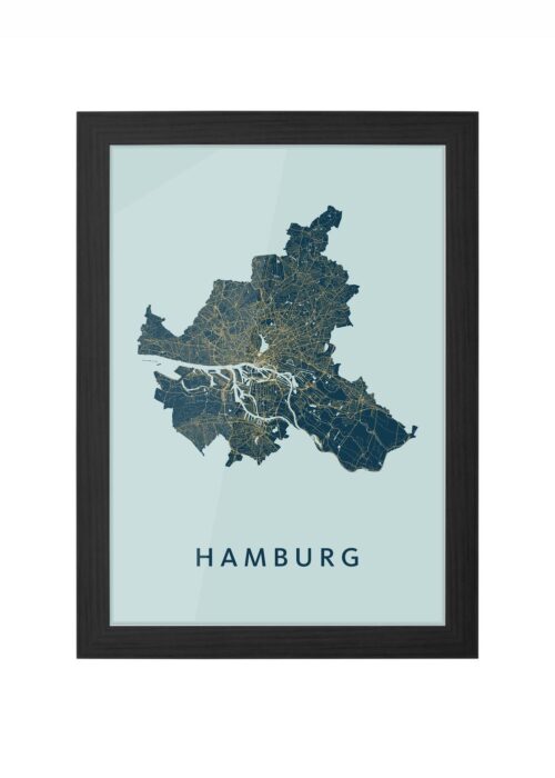 Hamburg Prussian Ingelijst in Zwart lijst Kopen | Kunst in Kaart