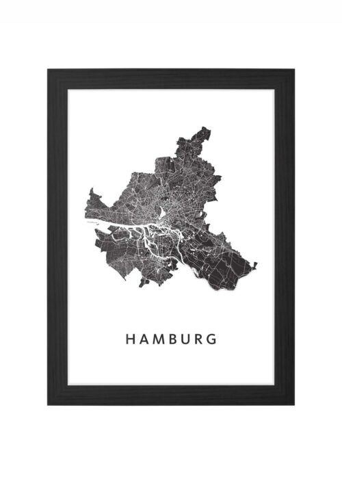 Hamburg White Ingelijst in Zwart lijst Kopen | Kunst in Kaart