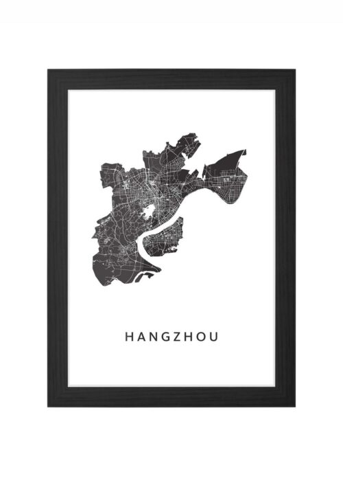 Hangzhou Ingelijst in Zwart lijst Kopen | Kunst in Kaart