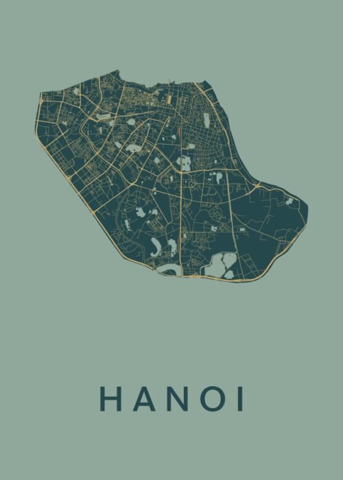 Hanoi Amazon Stadskaart Poster Kopen