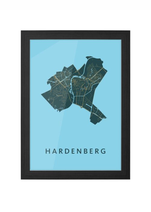 Hardenberg Azure Ingelijst in Zwart lijst Kopen | Kunst in Kaart