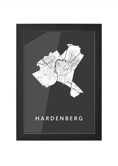 Hardenberg Black Ingelijst in Zwart lijst Kopen | Kunst in Kaart