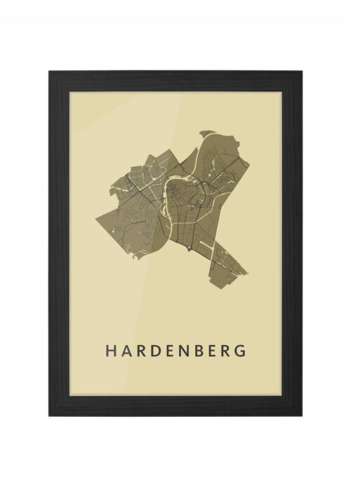 Hardenberg GoldenRod Ingelijst in Zwart lijst Kopen | Kunst in Kaart