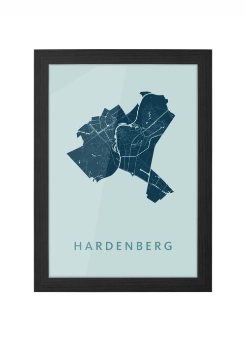 Hardenberg Mint Ingelijst in Zwart lijst Kopen | Kunst in Kaart
