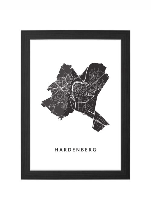 Hardenberg White Ingelijst in Zwart lijst Kopen | Kunst in Kaart