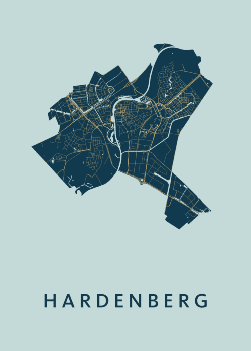 Hardenberg Prussian Stadskaart Poster Kopen