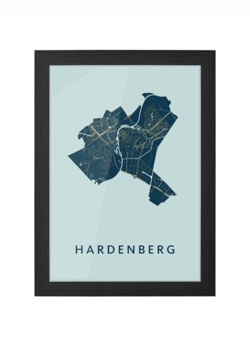 Hardenberg Prussian Ingelijst in Zwart lijst Kopen | Kunst in Kaart