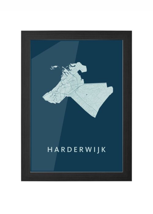Harderwijk Feldgrau Ingelijst in Zwart lijst Kopen | Kunst in Kaart