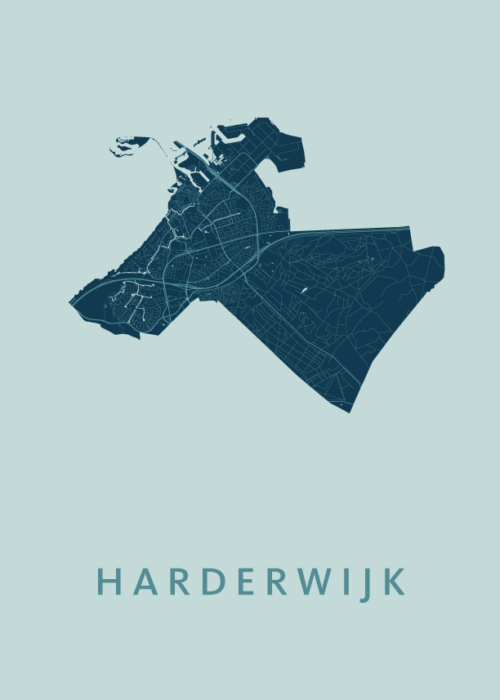 Harderwijk Stadskaart poster Mint